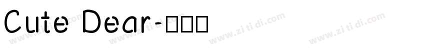 Cute Dear字体转换